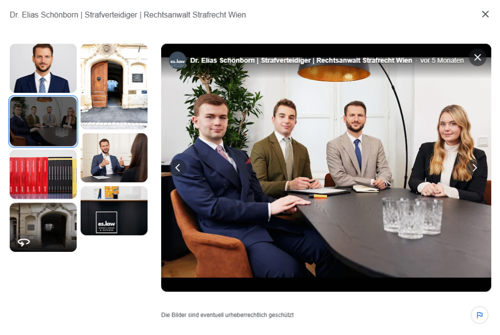 Google My Business Profil Bilder Sektion